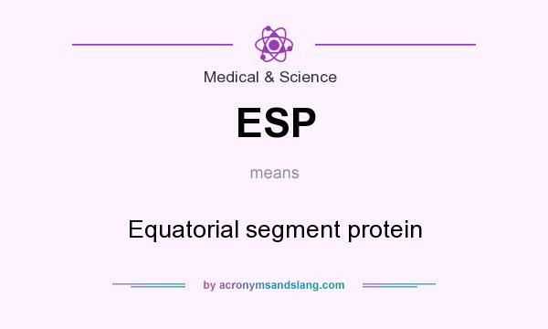 What does ESP mean? It stands for Equatorial segment protein