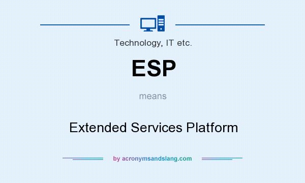 What does ESP mean? It stands for Extended Services Platform