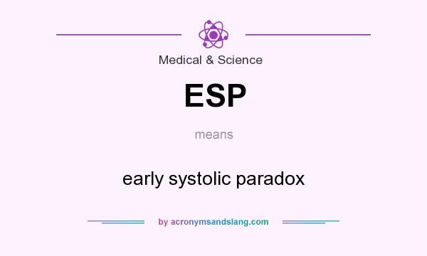 What does ESP mean? It stands for early systolic paradox