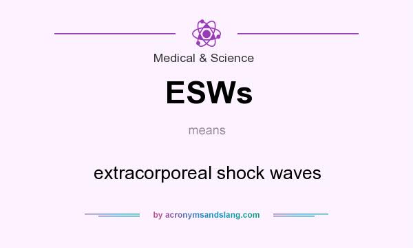 What does ESWs mean? It stands for extracorporeal shock waves