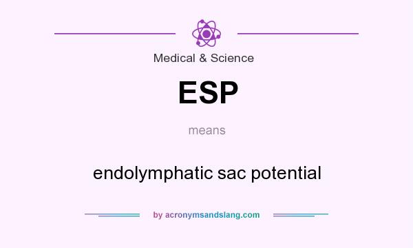 What does ESP mean? It stands for endolymphatic sac potential