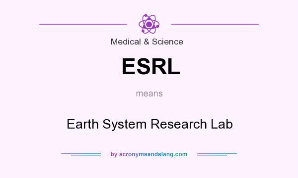 What does ESRL mean? It stands for Earth System Research Lab