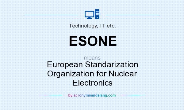 What does ESONE mean? It stands for European Standarization Organization for Nuclear Electronics