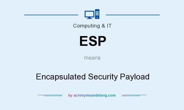 What does ESP mean? It stands for Encapsulated Security Payload