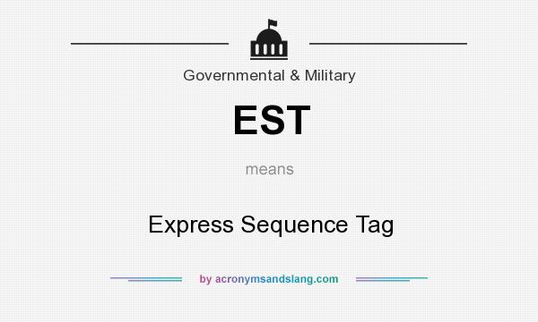What does EST mean? It stands for Express Sequence Tag