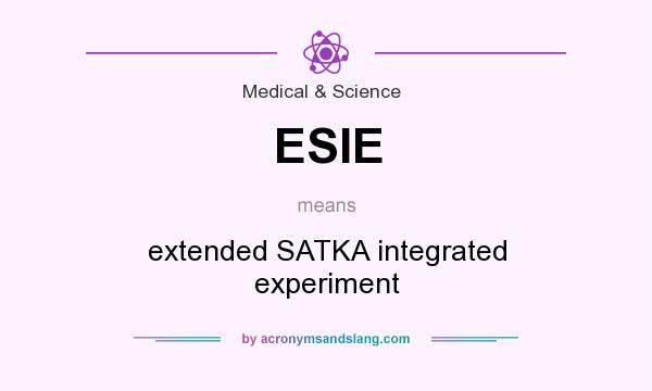 What does ESIE mean? It stands for extended SATKA integrated experiment