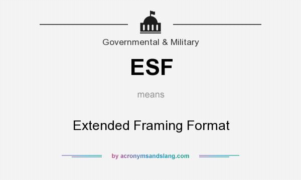 What does ESF mean? It stands for Extended Framing Format