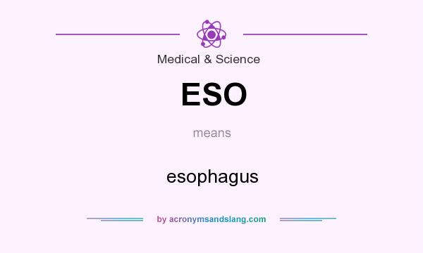 What does ESO mean? It stands for esophagus