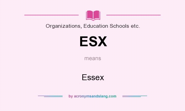 What does ESX mean? It stands for Essex