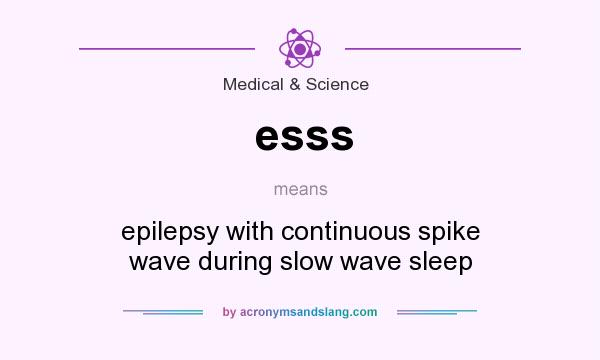 What does esss mean? It stands for epilepsy with continuous spike wave during slow wave sleep