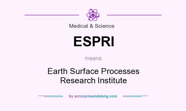 What does ESPRI mean? It stands for Earth Surface Processes Research Institute