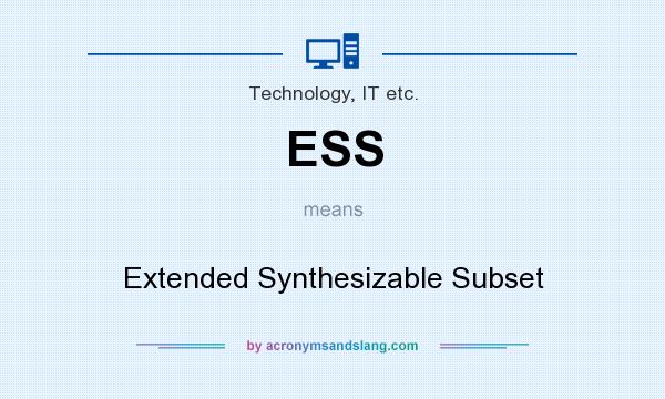 What does ESS mean? It stands for Extended Synthesizable Subset