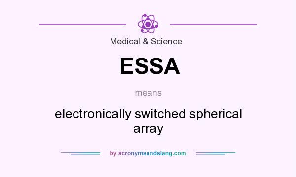What does ESSA mean? It stands for electronically switched spherical array