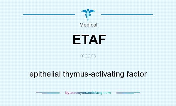 What does ETAF mean? It stands for epithelial thymus-activating factor