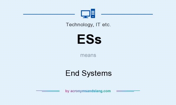 What does ESs mean? It stands for End Systems