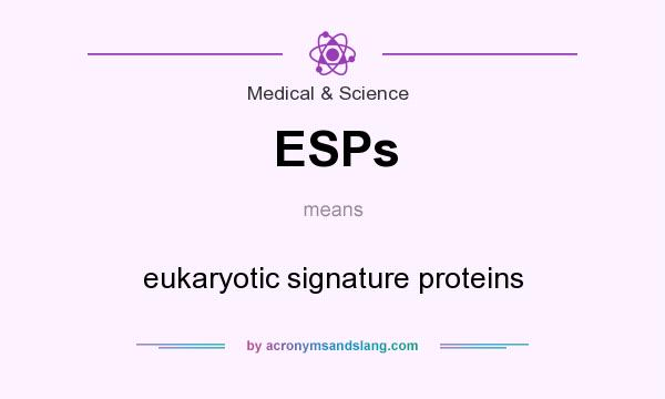 What does ESPs mean? It stands for eukaryotic signature proteins