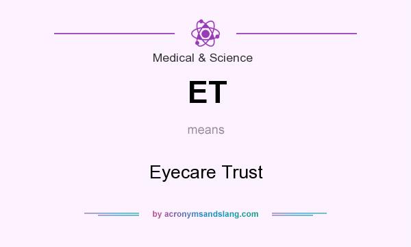 What does ET mean? It stands for Eyecare Trust
