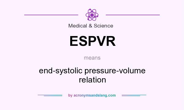 What does ESPVR mean? It stands for end-systolic pressure-volume relation