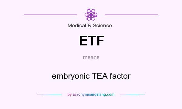 What does ETF mean? It stands for embryonic TEA factor