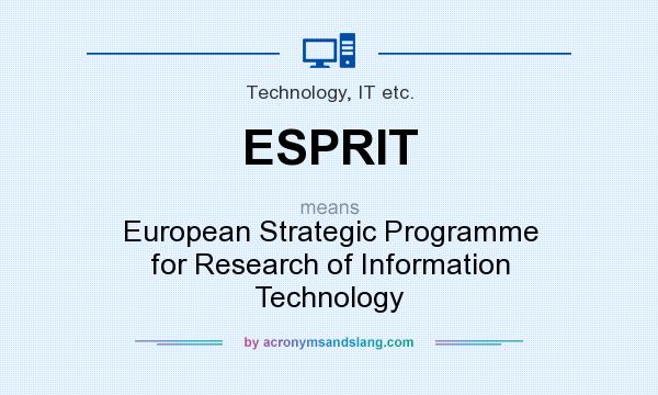 What does ESPRIT mean? It stands for European Strategic Programme for Research of Information Technology