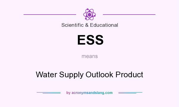 What does ESS mean? It stands for Water Supply Outlook Product