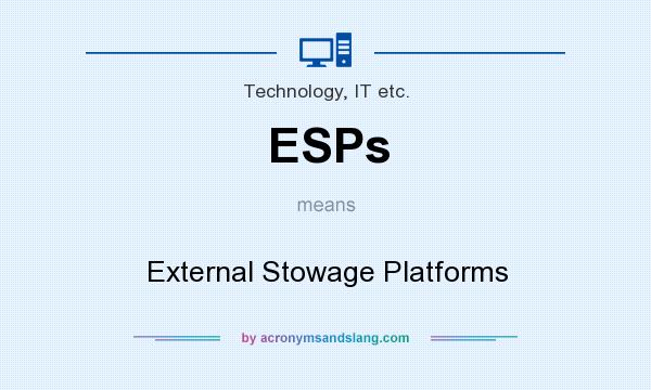 What does ESPs mean? It stands for External Stowage Platforms