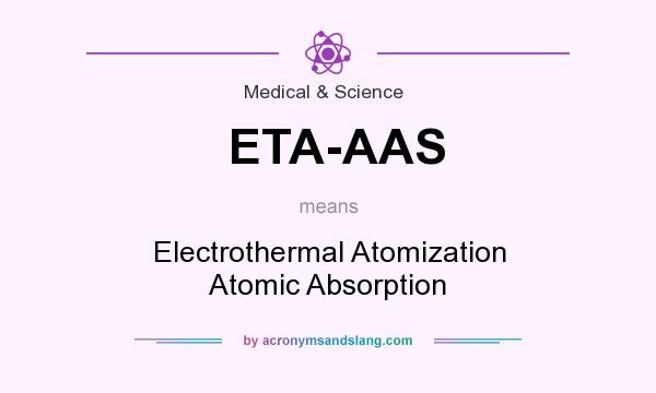 What does ETA-AAS mean? It stands for Electrothermal Atomization Atomic Absorption