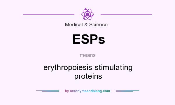What does ESPs mean? It stands for erythropoiesis-stimulating proteins
