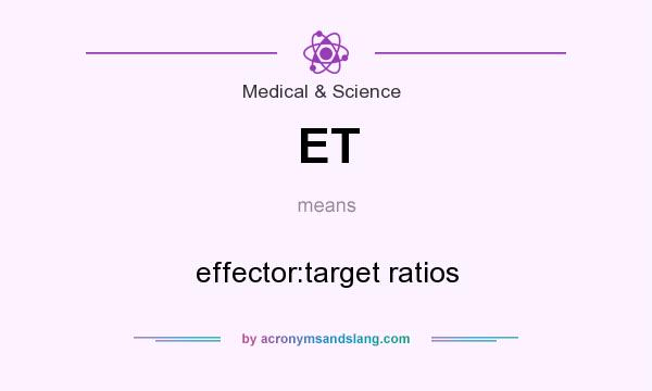 What does ET mean? It stands for effector:target ratios