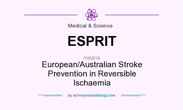 What does ESPRIT mean? It stands for European/Australian Stroke Prevention in Reversible Ischaemia