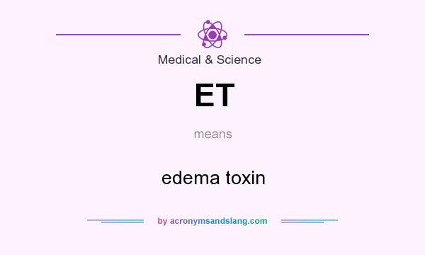 What does ET mean? It stands for edema toxin