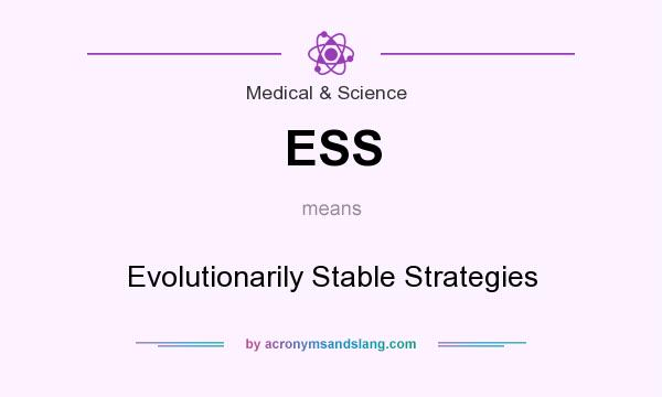 What does ESS mean? It stands for Evolutionarily Stable Strategies