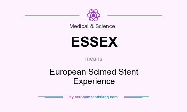 What does ESSEX mean? It stands for European Scimed Stent Experience