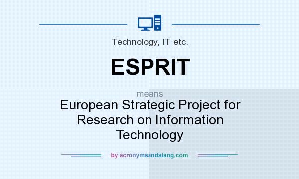 What does ESPRIT mean? It stands for European Strategic Project for Research on Information Technology