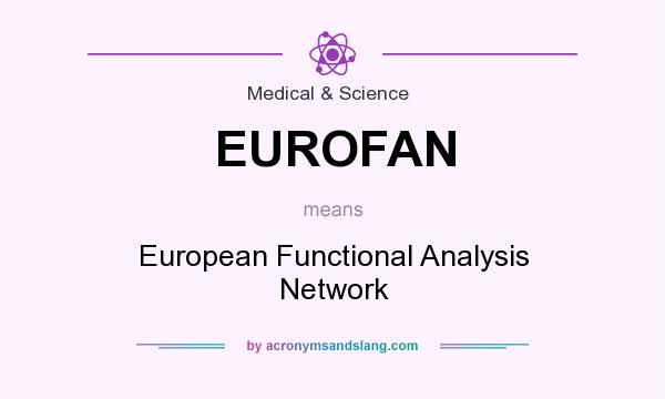 What does EUROFAN mean? It stands for European Functional Analysis Network