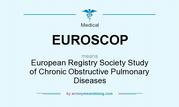 What does EUROSCOP mean? It stands for European Registry Society Study of Chronic Obstructive Pulmonary Diseases