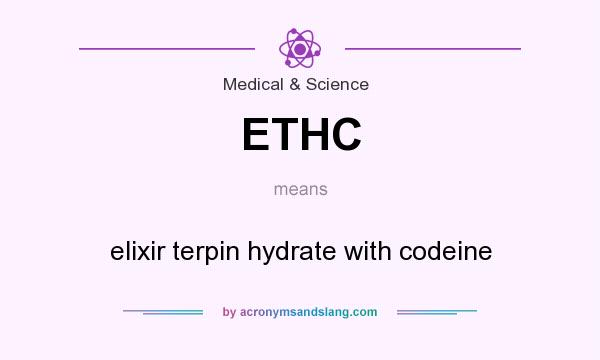 What does ETHC mean? It stands for elixir terpin hydrate with codeine