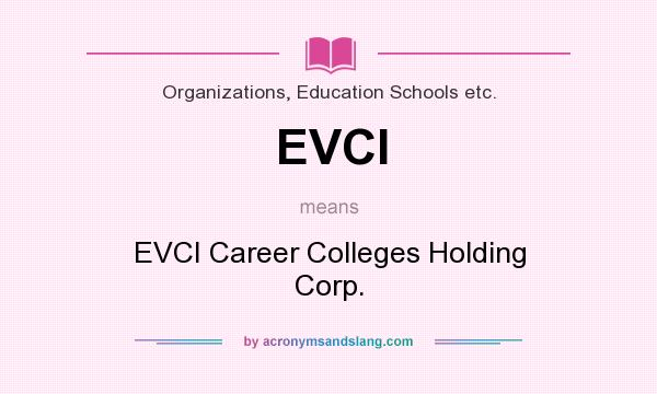 What does EVCI mean? It stands for EVCI Career Colleges Holding Corp.