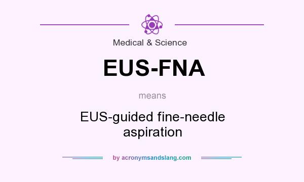 What does EUS-FNA mean? It stands for EUS-guided fine-needle aspiration