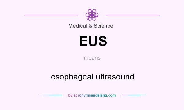 What does EUS mean? It stands for esophageal ultrasound