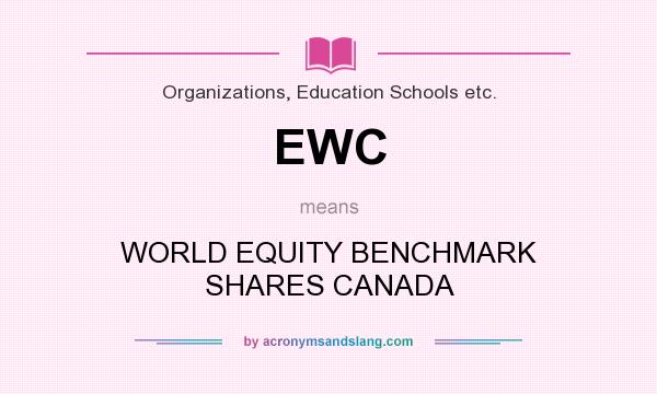 What does EWC mean? It stands for WORLD EQUITY BENCHMARK SHARES CANADA