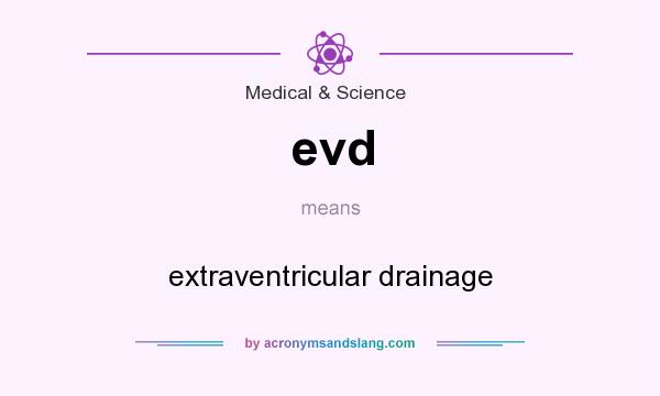 What does evd mean? It stands for extraventricular drainage