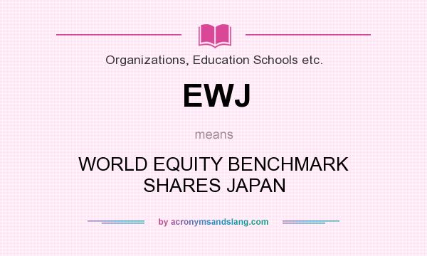 What does EWJ mean? It stands for WORLD EQUITY BENCHMARK SHARES JAPAN