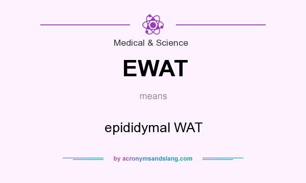 What does EWAT mean? It stands for epididymal WAT