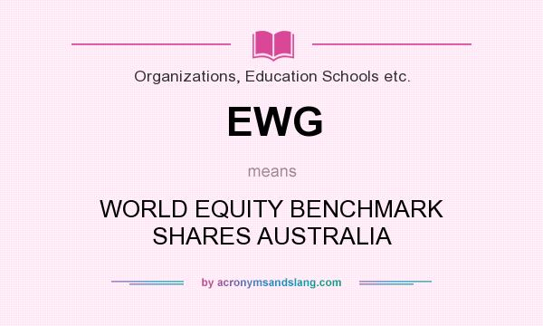 What does EWG mean? It stands for WORLD EQUITY BENCHMARK SHARES AUSTRALIA