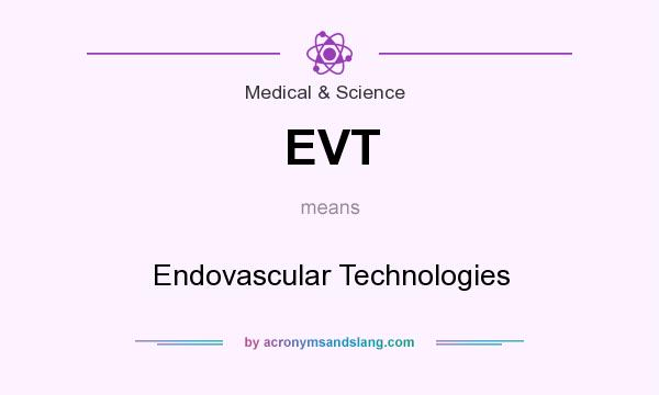 What does EVT mean? It stands for Endovascular Technologies