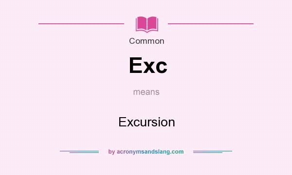 What does Exc mean? It stands for Excursion