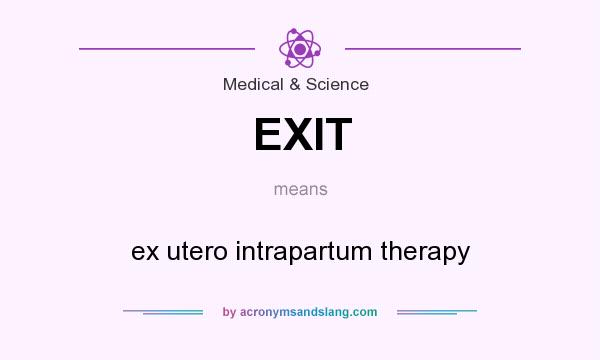 What does EXIT mean? It stands for ex utero intrapartum therapy