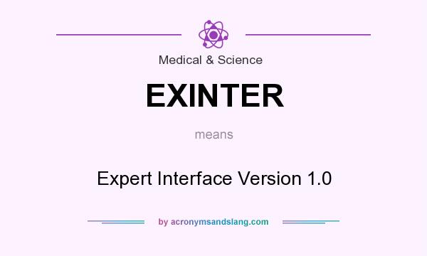 What does EXINTER mean? It stands for Expert Interface Version 1.0