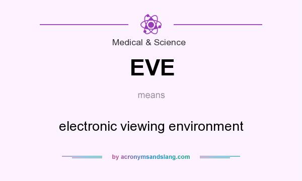 What does EVE mean? It stands for electronic viewing environment
